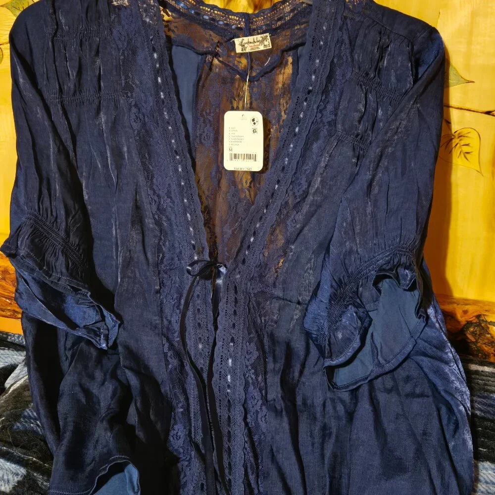Free People Intimately Morning Breeze Bed Jacket M NWT - Picture 1 of 3